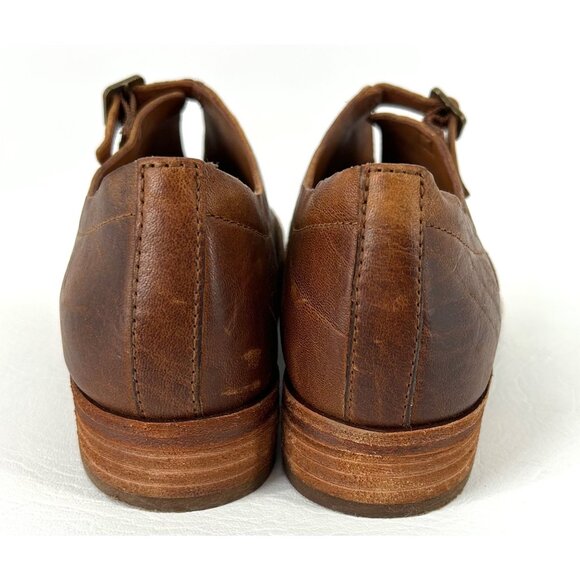 Kork Ease Niseda Brown Distressed Leather Oxford Womens 7.5 Buckle Closure - Picture 3 of 10